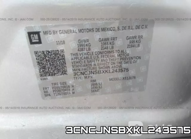 3CNCJNSBXKL243575 фото 10