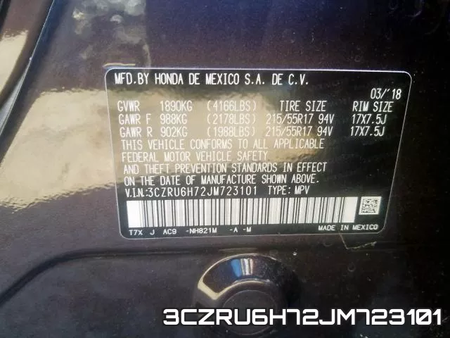 3CZRU6H72JM723101 фото 2
