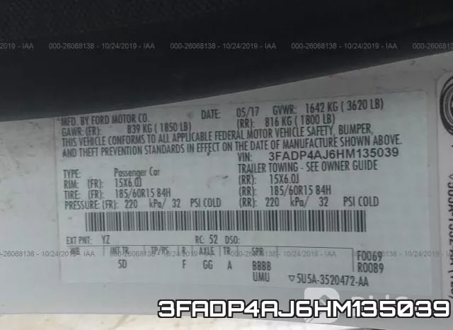 3FADP4AJ6HM135039 фото 10
