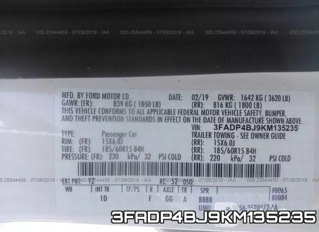 3FADP4BJ9KM135235 фото 10