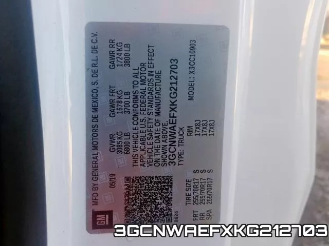 3GCNWAEFXKG212703 фото 2