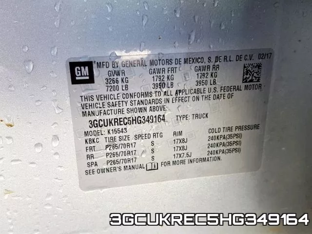 3GCUKREC5HG349164 фото 2