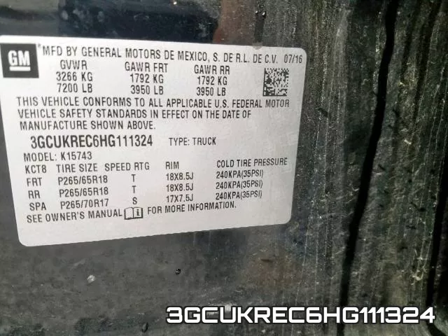 3GCUKREC6HG111324 фото 2