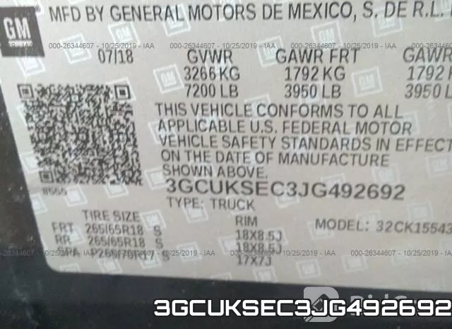 3GCUKSEC3JG492692 фото 10