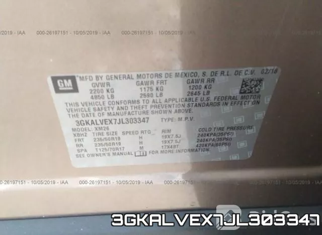 3GKALVEX7JL303347 фото 10