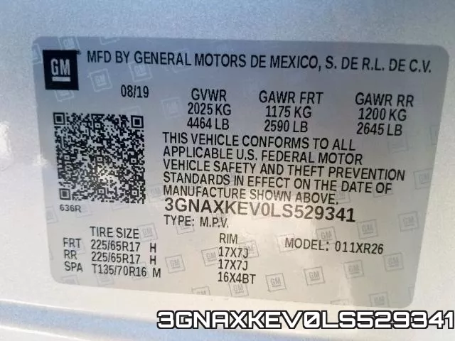 3GNAXKEV0LS529341 фото 2