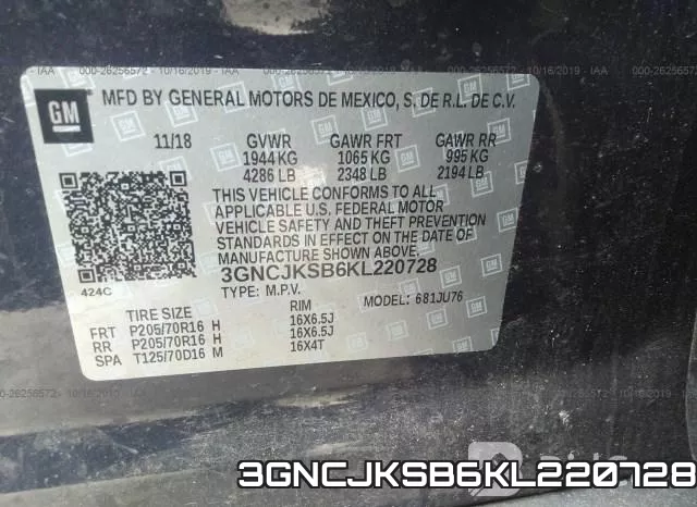 3GNCJKSB6KL220728 фото 10