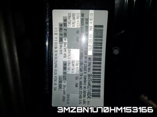 3MZBN1U70HM153166 фото 2