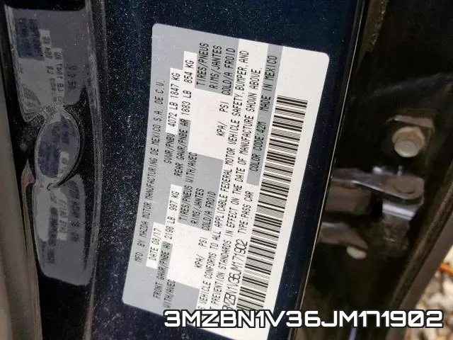 3MZBN1V36JM171902 фото 2