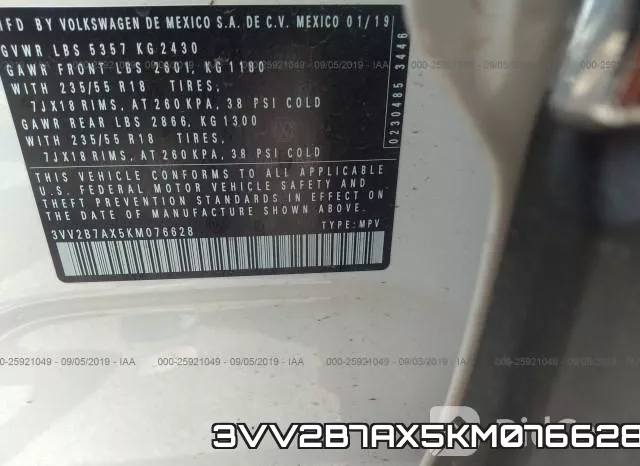 3VV2B7AX5KM076628 фото 10