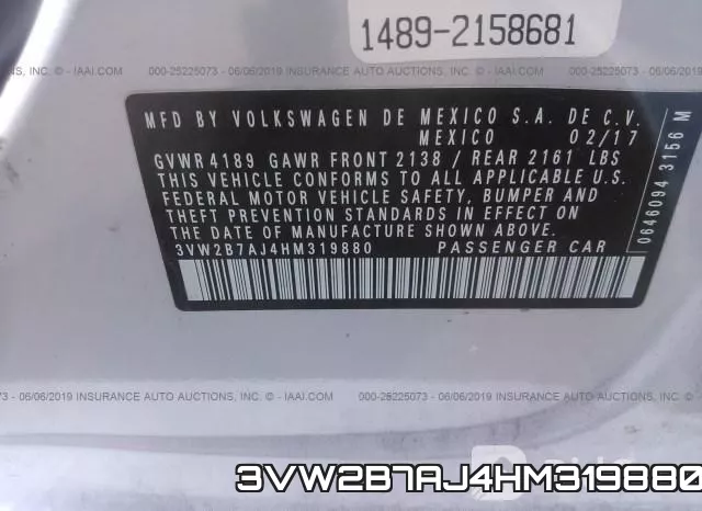 3VW2B7AJ4HM319880 фото 10