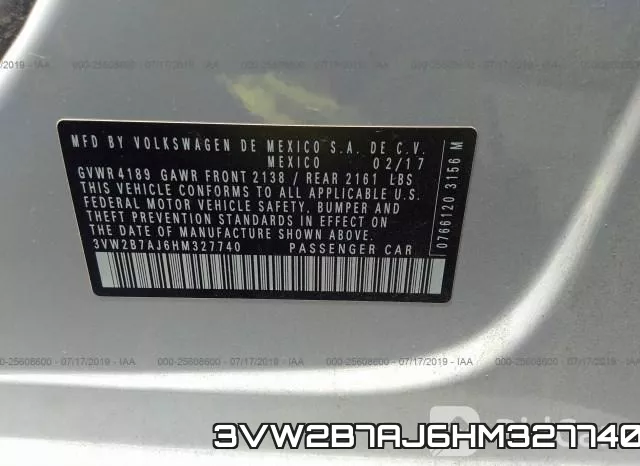 3VW2B7AJ6HM327740 фото 10