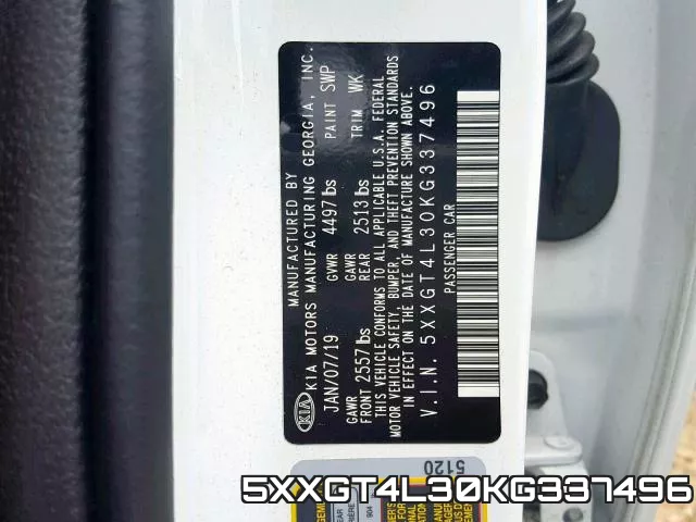 5XXGT4L30KG337496 фото 2