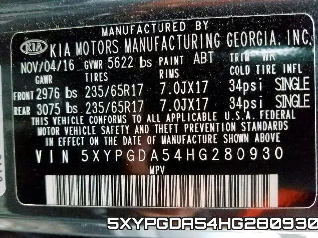 5XYPGDA54HG280930 фото 2
