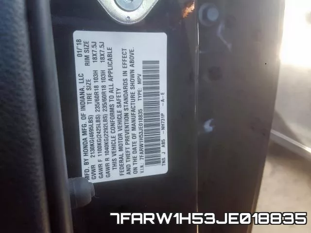7FARW1H53JE018835 фото 2