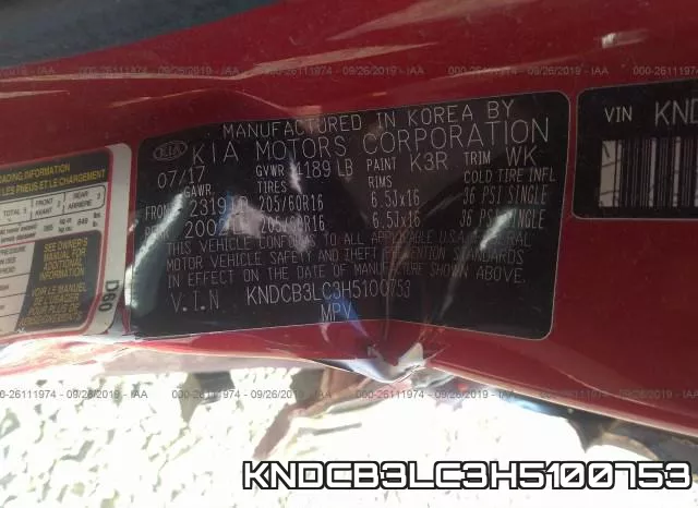 KNDCB3LC3H5100753 фото 8
