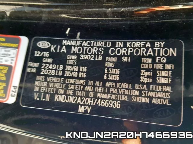 KNDJN2A20H7466936 фото 2