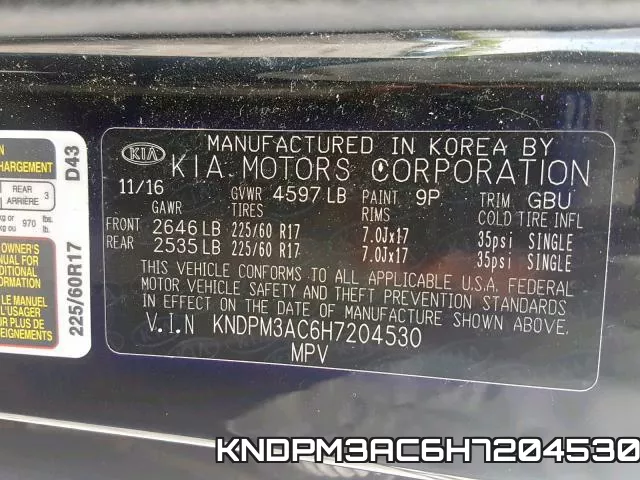 KNDPM3AC6H7204530 фото 2