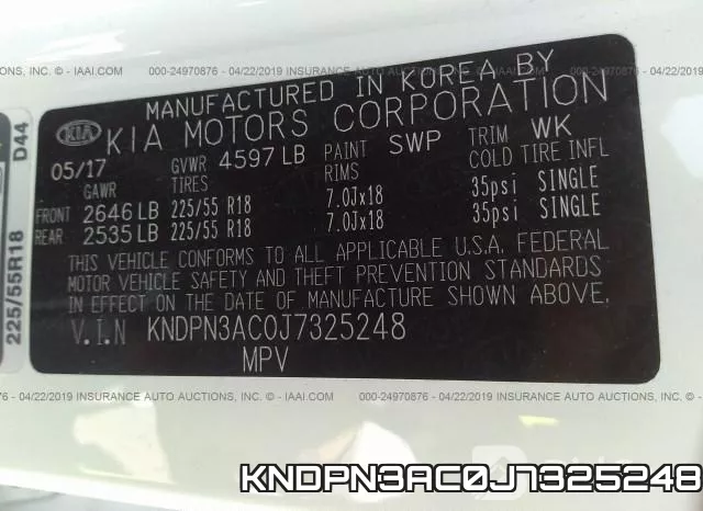 KNDPN3AC0J7325248 фото 10