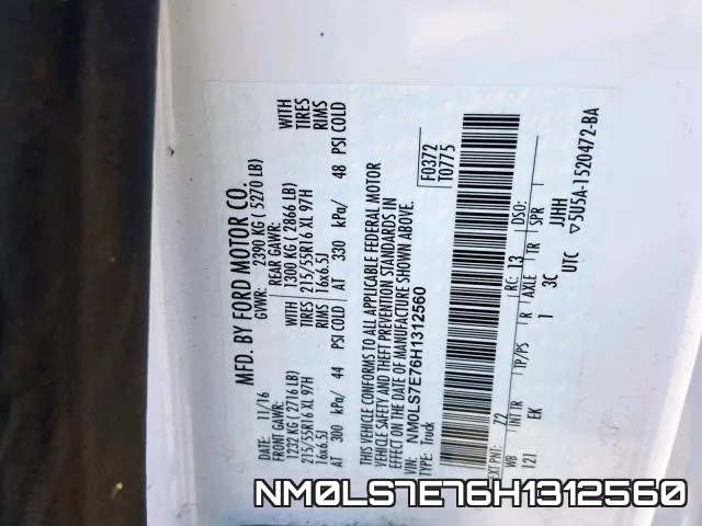 NM0LS7E76H1312560 фото 2