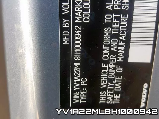 YV1A22ML8H1000942 фото 2