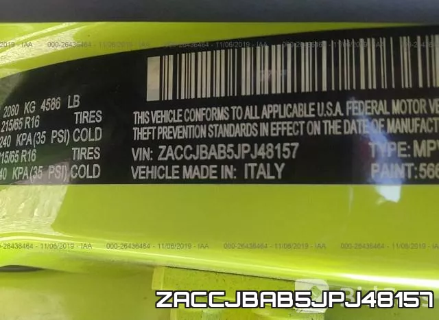 ZACCJBAB5JPJ48157 фото 10