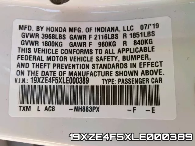 19XZE4F5XLE000389 фото 2