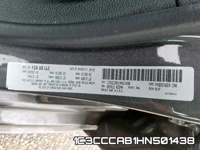 1C3CCCAB1HN501438 фото 2