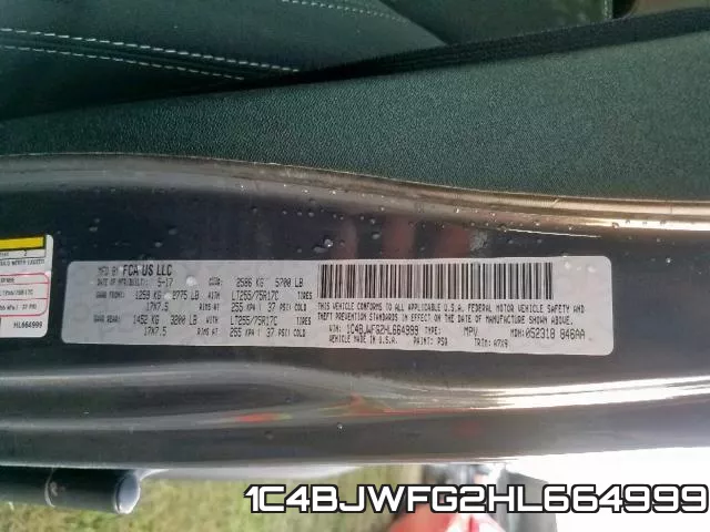 1C4BJWFG2HL664999 фото 2