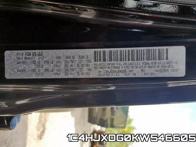 1C4HJXDG0KW546605 фото 2