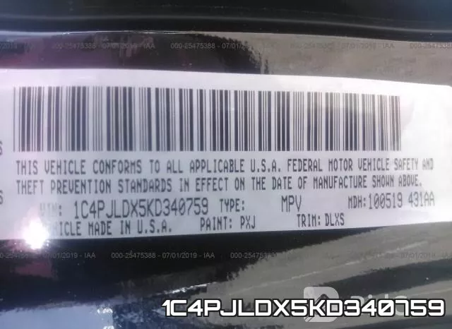 1C4PJLDX5KD340759 фото 10