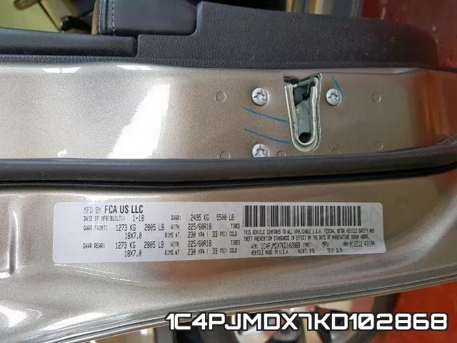 1C4PJMDX7KD102868 фото 2