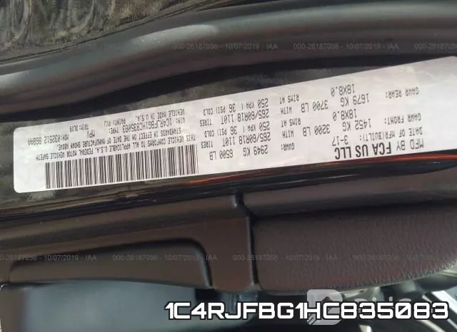 1C4RJFBG1HC835083 фото 10