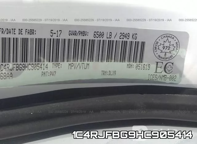 1C4RJFBG9HC905414 фото 10