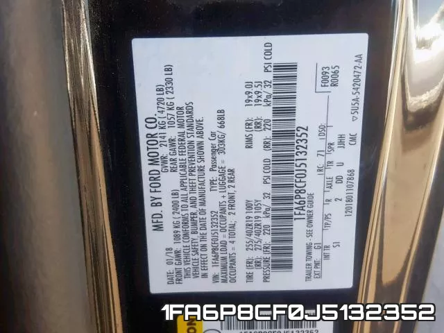 1FA6P8CF0J5132352 фото 2