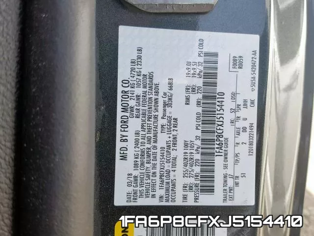 1FA6P8CFXJ5154410 фото 2