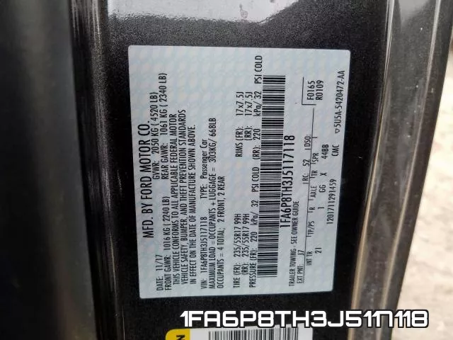 1FA6P8TH3J5117118 фото 2