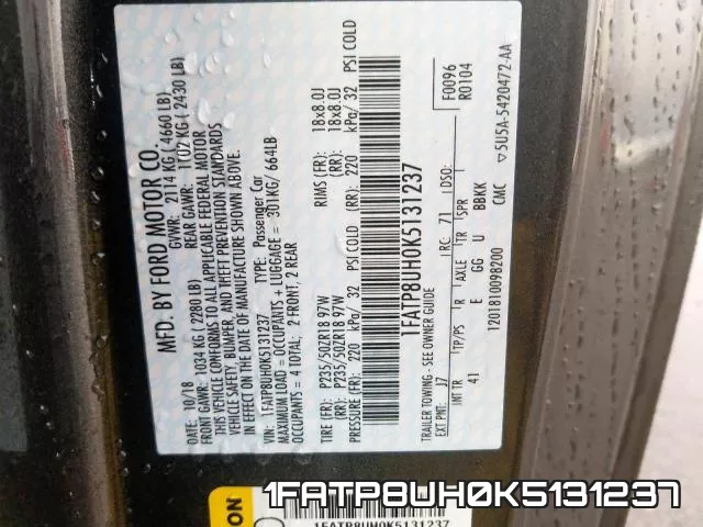 1FATP8UH0K5131237 фото 2