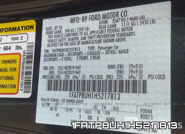 1FATP8UH1H5217813 фото 10