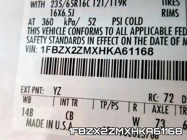1FBZX2ZMXHKA61168 фото 2