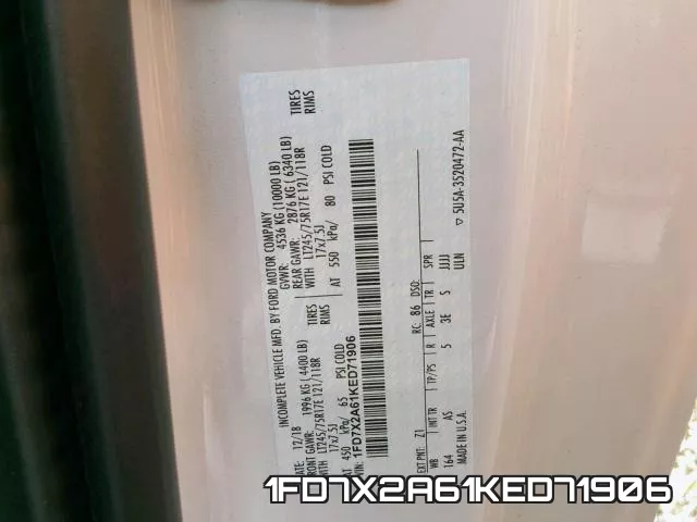 1FD7X2A61KED71906 фото 2