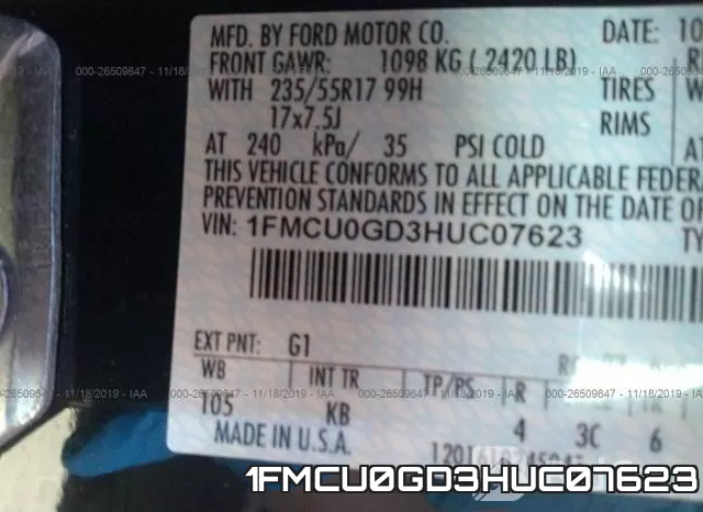 1FMCU0GD3HUC07623 фото 10