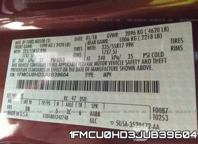 1FMCU0HD3JUB39604 фото 10