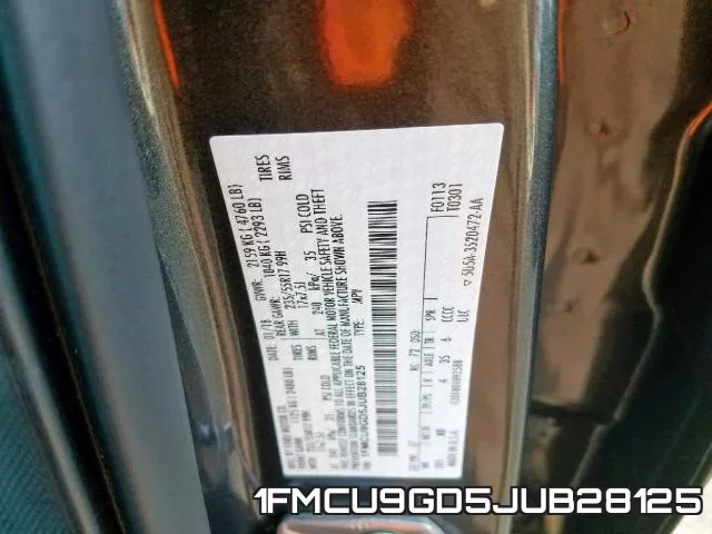 1FMCU9GD5JUB28125 фото 2