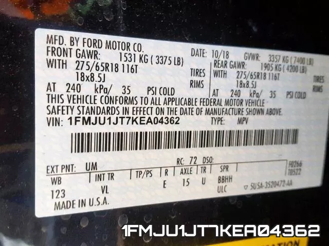 1FMJU1JT7KEA04362 фото 2