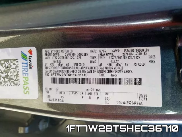 1FT7W2BT5HEC36710 фото 2