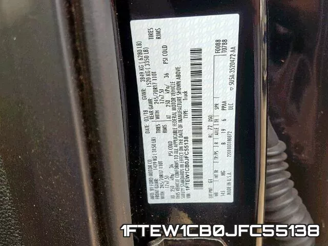 1FTEW1CB0JFC55138 фото 2