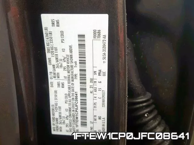 1FTEW1CP0JFC08641 фото 2