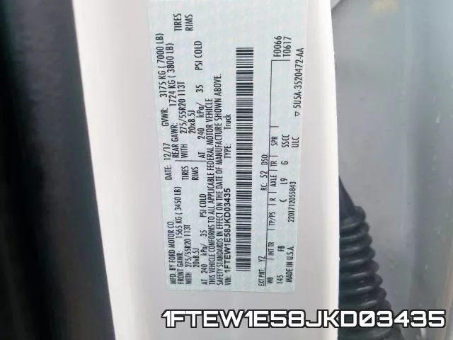 1FTEW1E58JKD03435 фото 2