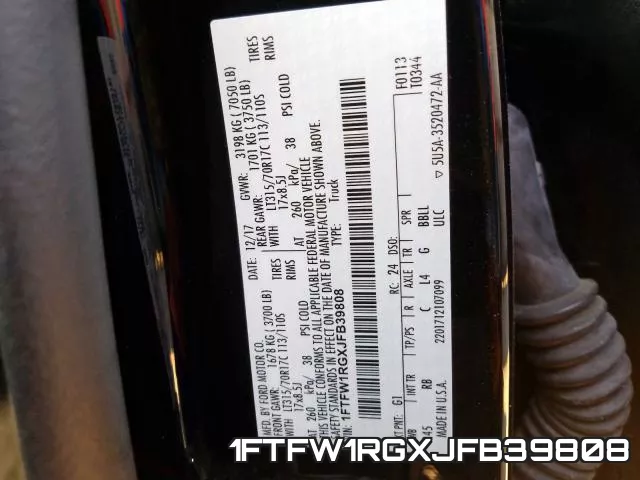 1FTFW1RGXJFB39808 фото 2